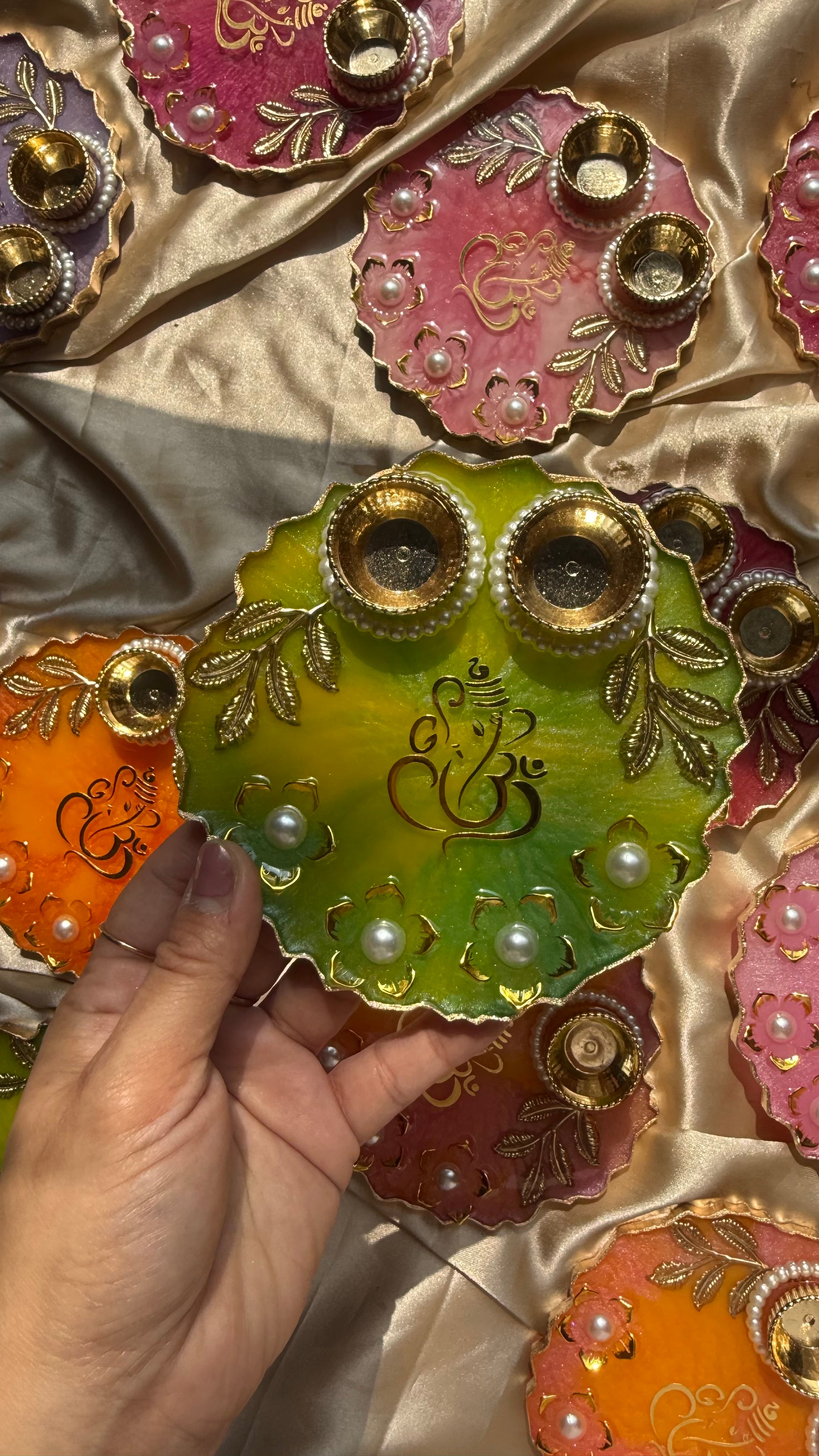 5 inches ganesha roli plate