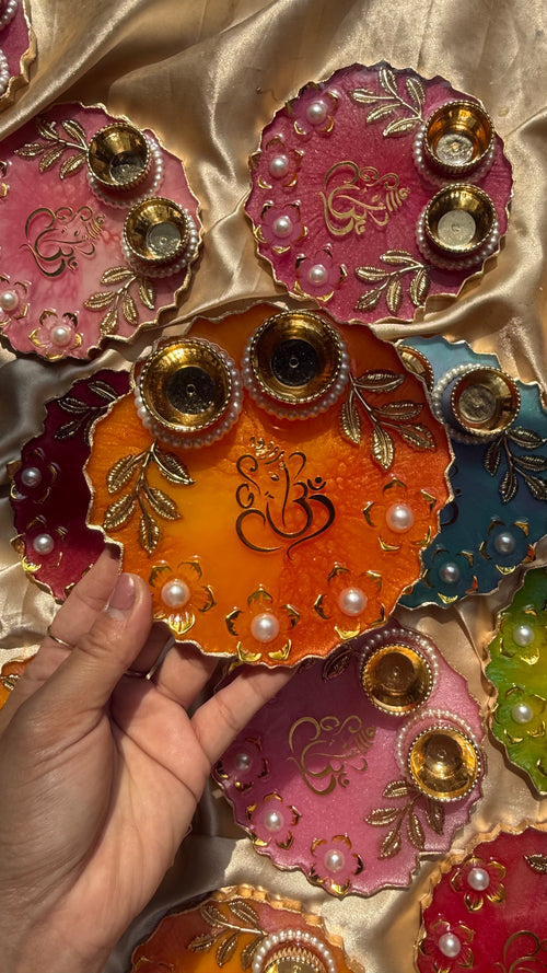 5 inches ganesha roli plate