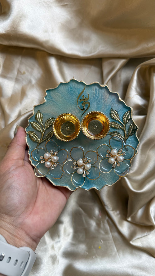 5 inches 3d flower thali