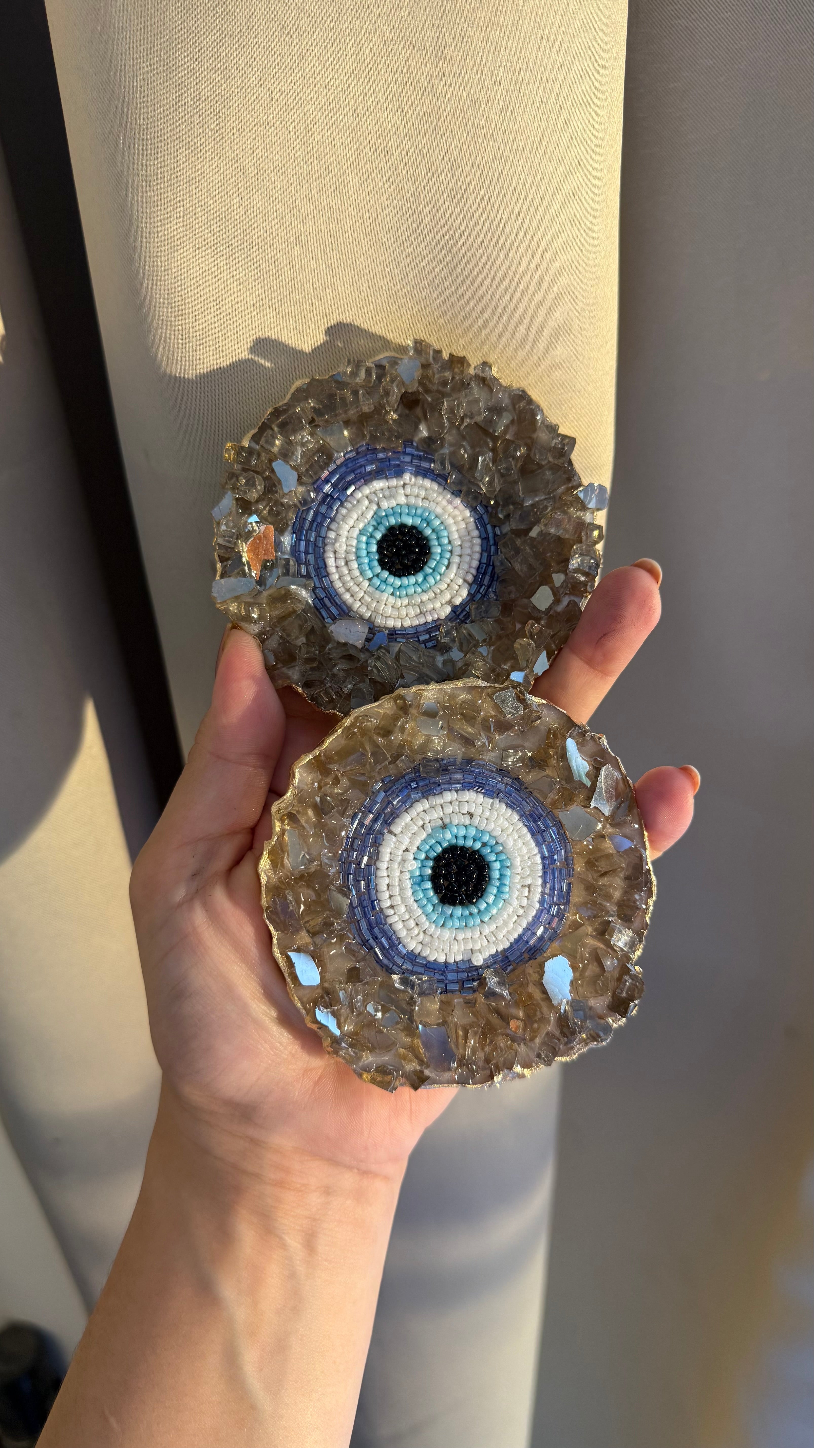 Evil eye stone work magnets