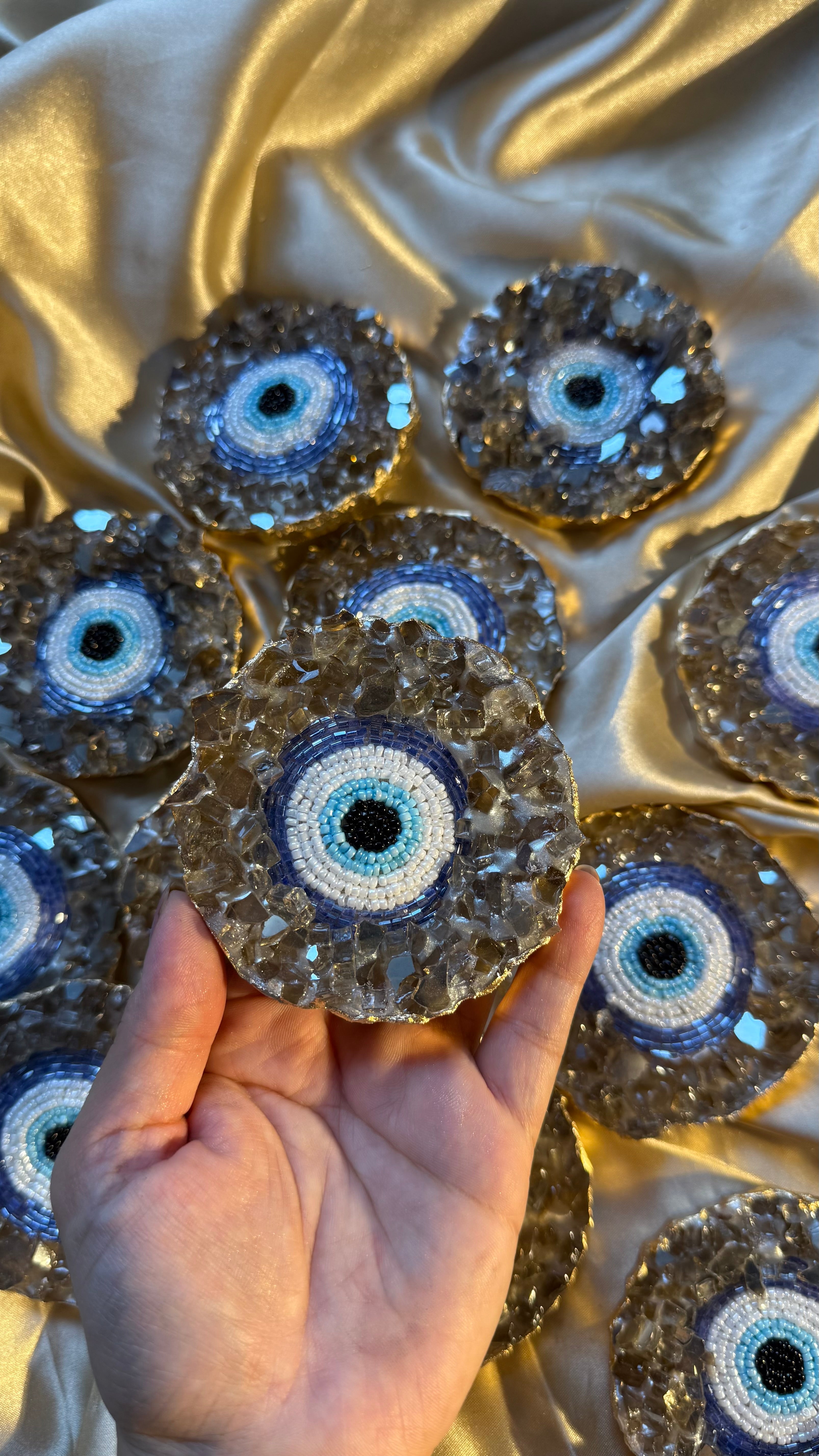 Evil eye stone work magnets