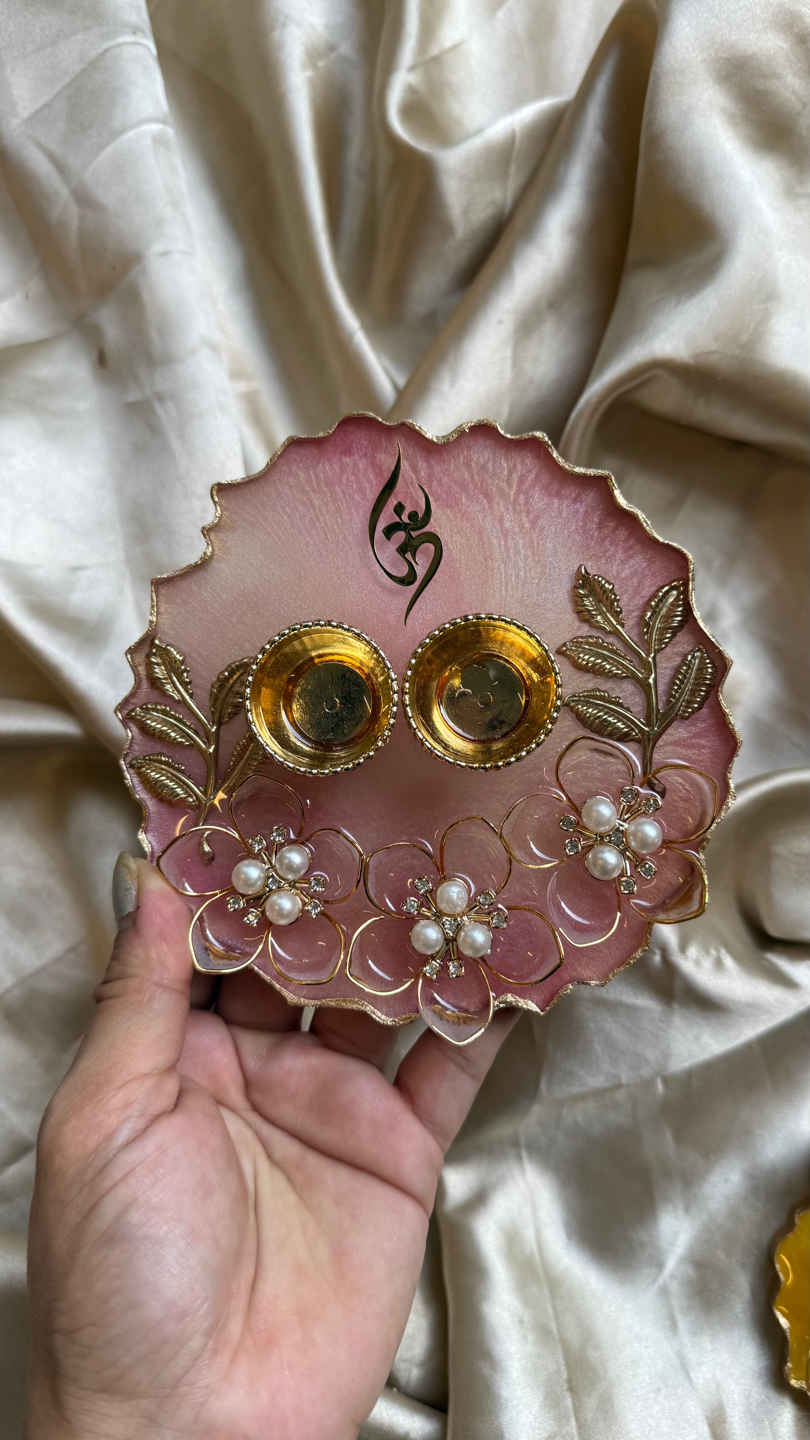 5 inches 3d flower thali