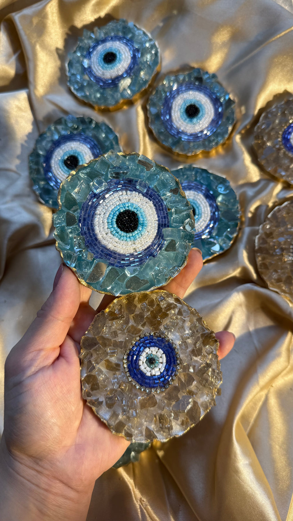 Evil eye stone work magnets