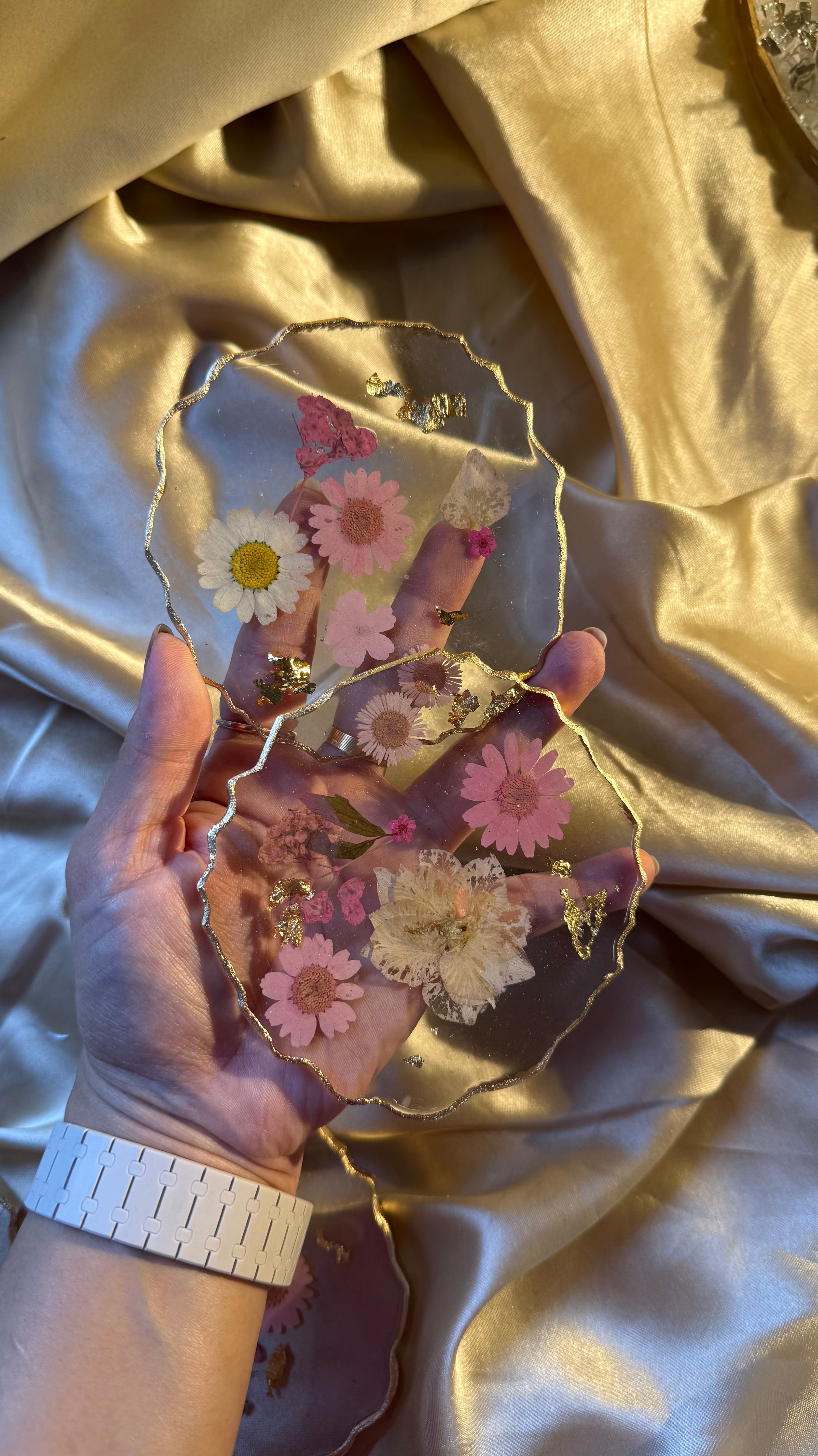 Floral coasters