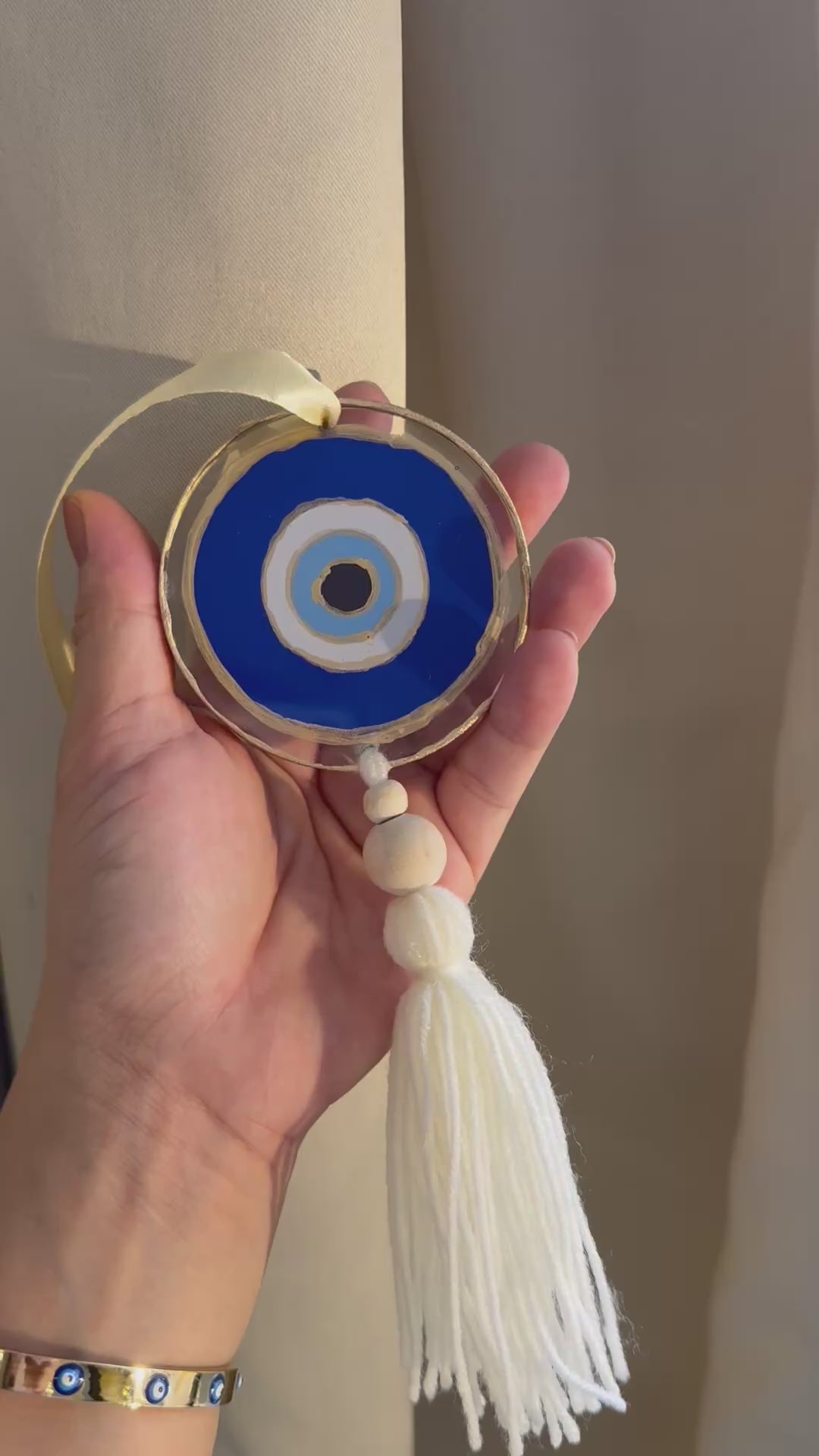 Boho evil eye hanging